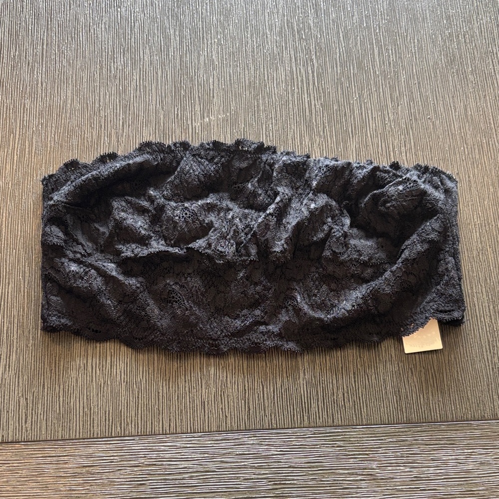 Cosabella  Never Say Never Flirtie Bandeau Bra Black Bralette - Size Lg NWT